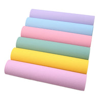 Pastel Solid Litchi Faux Leather Full Sheet Pack of 6