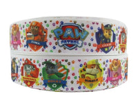 Paw Patrol on White 1" Ribbon