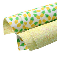 Pineapples with Yellow Lace Double Sided Sheet