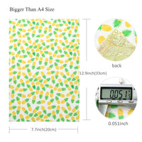 Pineapples with Yellow Lace Double Sided Sheet