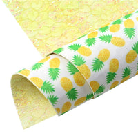 Pineapples with Yellow Lace Double Sided Sheet