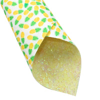 Pineapples with Yellow Lace Double Sided Sheet