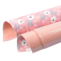 Floral Pink with Pink Glitter Double Sided Sheet