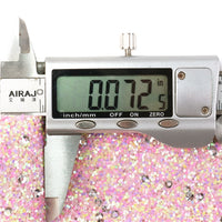 Pink Litchi with Pink & Silver Sequin Glitter Double Sided Faux Leather Sheet