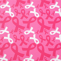 Pink Ribbon on Pink with Dark Pink Glitter Double Sided Sheet