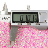 Light Pink Velvet with Pink Heart Chunky Glitter Double Sided Sheet