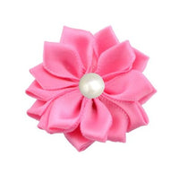 Satin Ribbon Flower with Rhinestone 3.8cm