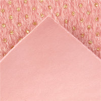 Pearl Pink with Pink Faux Fur Gold Spot Double Sided Sheet