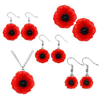 Poppy Flower Resin Embellishment - 3 Sizes Available