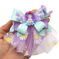 Pre Cut Purple Fairy OTT Faux Leather Bow