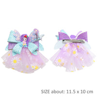 Pre Cut Purple Fairy OTT Faux Leather Bow