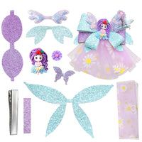 Pre Cut Purple Fairy OTT Faux Leather Bow
