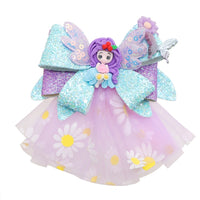 Pre Cut Purple Fairy OTT Faux Leather Bow