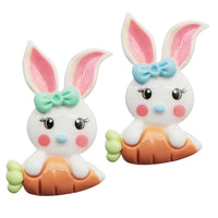 Bunny with Hair Bow Resin Embellishment