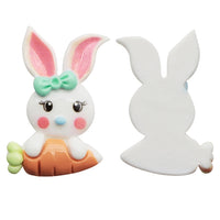 Bunny with Hair Bow Resin Embellishment