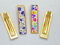 Hollowed Gold Rectangle Solid Clip