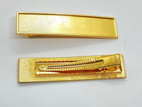 Hollowed Gold Rectangle Solid Clip