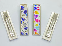 Hollowed Silver Rectangle Solid Clip