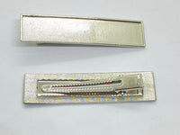 Hollowed Silver Rectangle Solid Clip