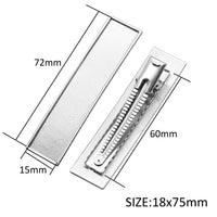 Hollowed Silver Rectangle Solid Clip
