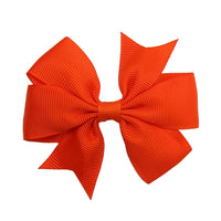 Pinwheel Solid Bow with Clip 3"