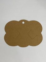 Hair Clip Display Card, Scalloped Edge 100 pack