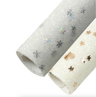 Chunky White Glitter with Sequin Fabric Sheet