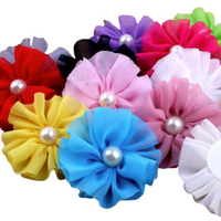 Chiffon Flower with Pearl 6cm
