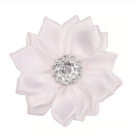 Satin Ribbon Flower with Rhinestone 3.8cm