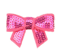 Sequin Bow with Tails 2"