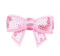 Sequin Bow with Tails 2"
