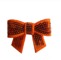 Sequin Bow with Tails 2"