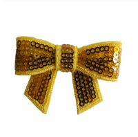 Sequin Bow with Tails 2"