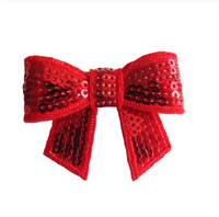 Sequin Bow with Tails 2"
