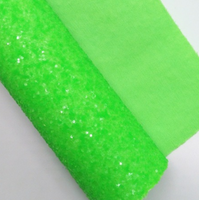 Neon Chunky Glitter Faux Leather Sheet