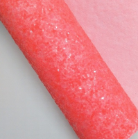 Neon Chunky Glitter Faux Leather Sheet