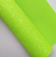 Neon Chunky Glitter Faux Leather Sheet
