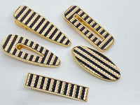 Hollowed Gold Rectangle Solid Clip