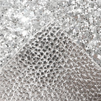 Silver Metallic Litchi with Silver Chunky Double Sided Sheet