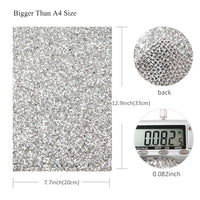 Silver Metallic Litchi with Silver Chunky Double Sided Sheet