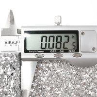 Silver Metallic Litchi with Silver Chunky Double Sided Sheet