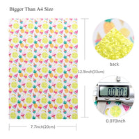 Summer Time Fun with Yellow Chunky Glitter Double Sided Faux Leather Sheet
