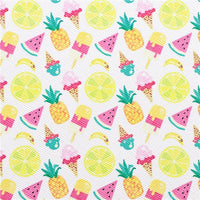 Summer Time Fun with Yellow Chunky Glitter Double Sided Faux Leather Sheet