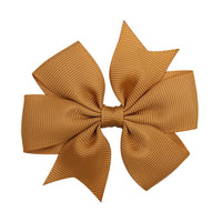 Pinwheel Solid Bow with Clip 3"