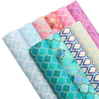 Tiles Pattern Faux Leather Full Sheet Pack of 10