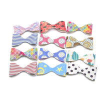 Unfinished Pre Made Leatherette Bows (25)