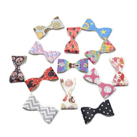 Unfinished Pre Made Leatherette Bows (25)