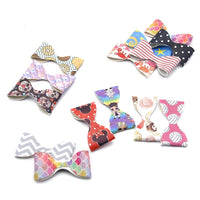 Unfinished Pre Made Leatherette Bows (25)