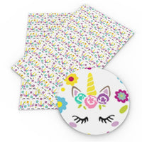 Unicorn Floral Faux Leather Sheet