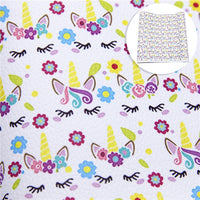 Unicorn Floral Faux Leather Sheet